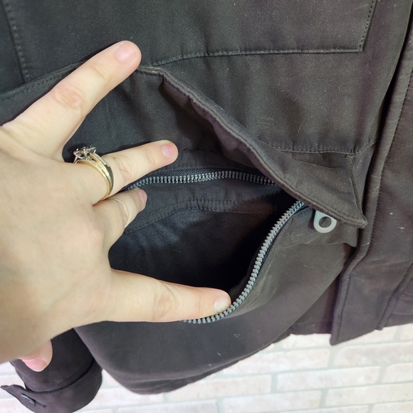 BURTON Mens Black Hooded,HEAVY, Full Zip, Fleece Lined, Warm, Jacket L - Picture 8 of 15